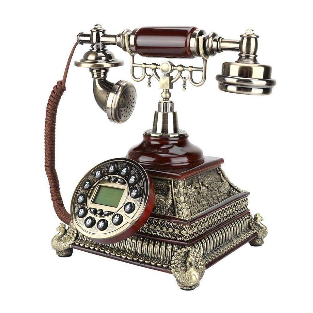 Téléphone ancien paon en résine idée cadeau maison originale