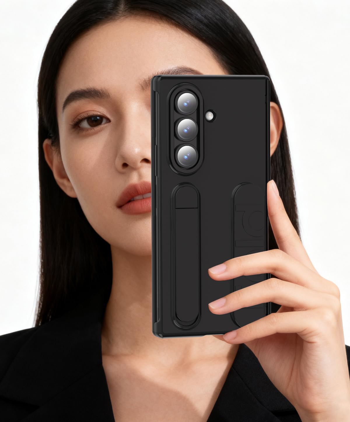 Etui do Samsung Galaxy Z Fold 8 Ultra z uchwytem na nadgarstek i etui na karty, zintegrowany zawias, ekran i obiektyw odporny na wstrząsy.