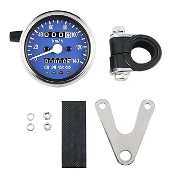 Amazon.co.jp: バイク用 140km/h 機械式 LED スピードメーター