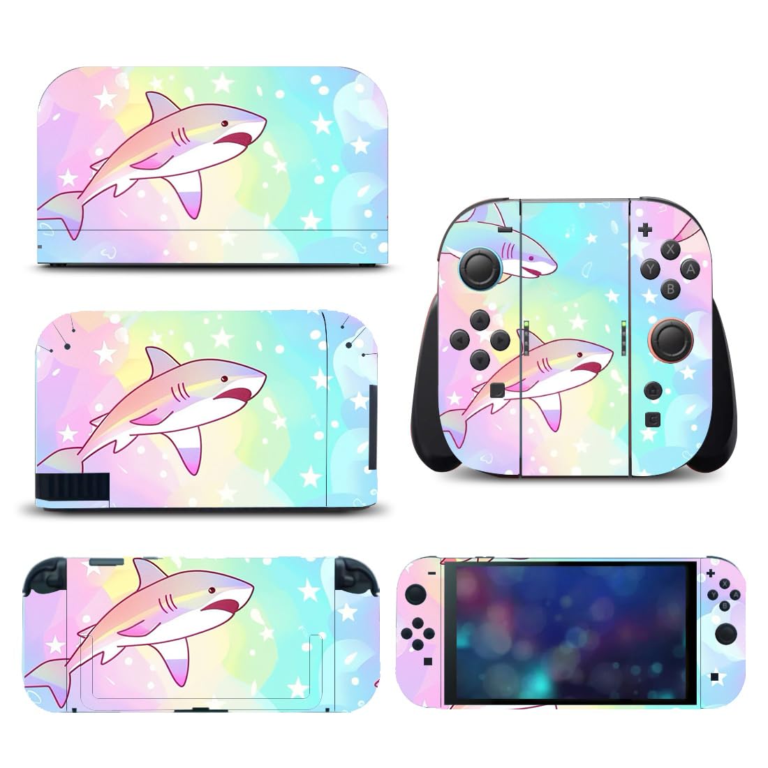 Funda protectora de vinilo para Switch 2 con diseño de tiburón para consola NS2 2