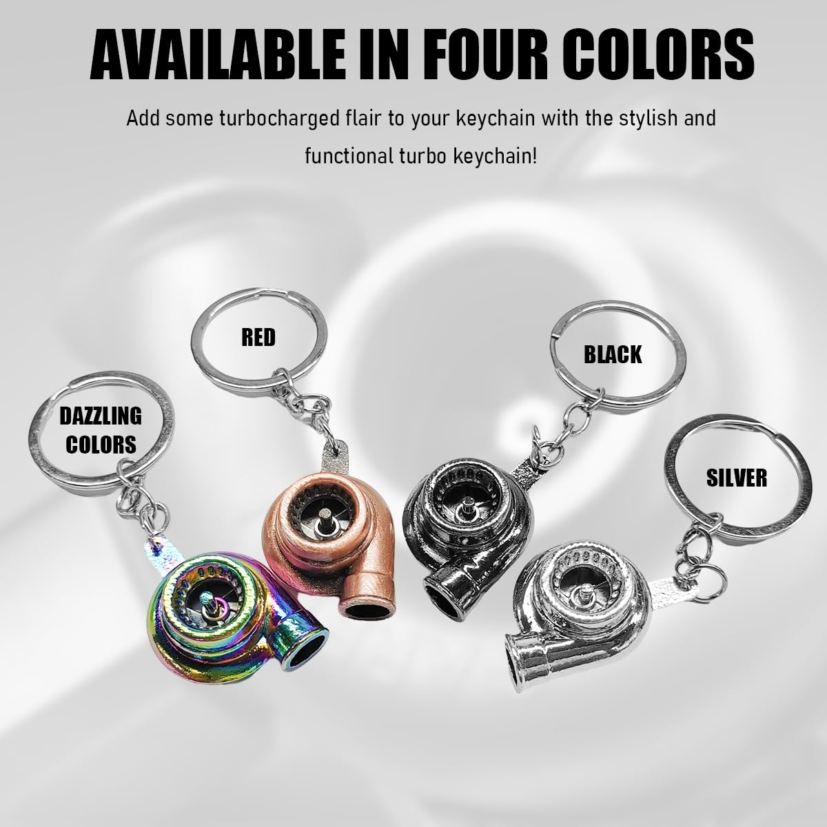 Snapklik.com : ZNDAW Turbo Keychain, Creative Metal Spinning ...
