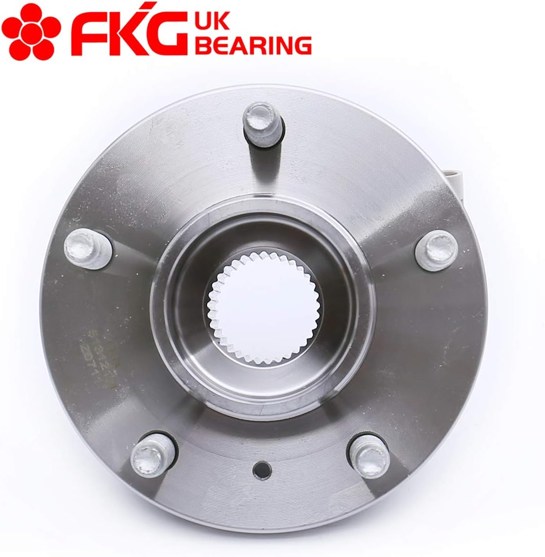 FKG 513121 Front Wheel Bearing Hub Assembly fit for Impala, Allure, Aurora, Bonnevile, Lesabre, Century, Seville 5 Lugs with Nut W/ABS