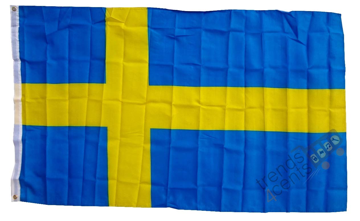 PROMOTION *** Drapeau Suède - 150 X 90 Cm (Uniquement Chez Le Vendeur PLANETE SUPPORTER = 100% Conforme à L'image