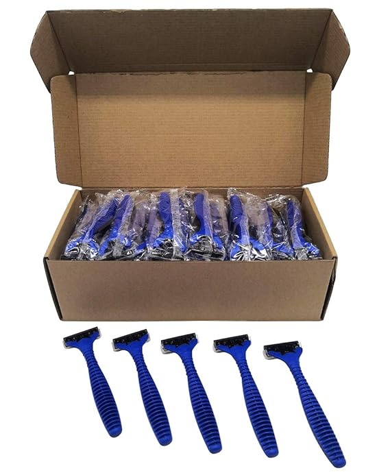 Buy TravelWell Pack of 48 Disposable Razors in Bulk 3Blade Used in