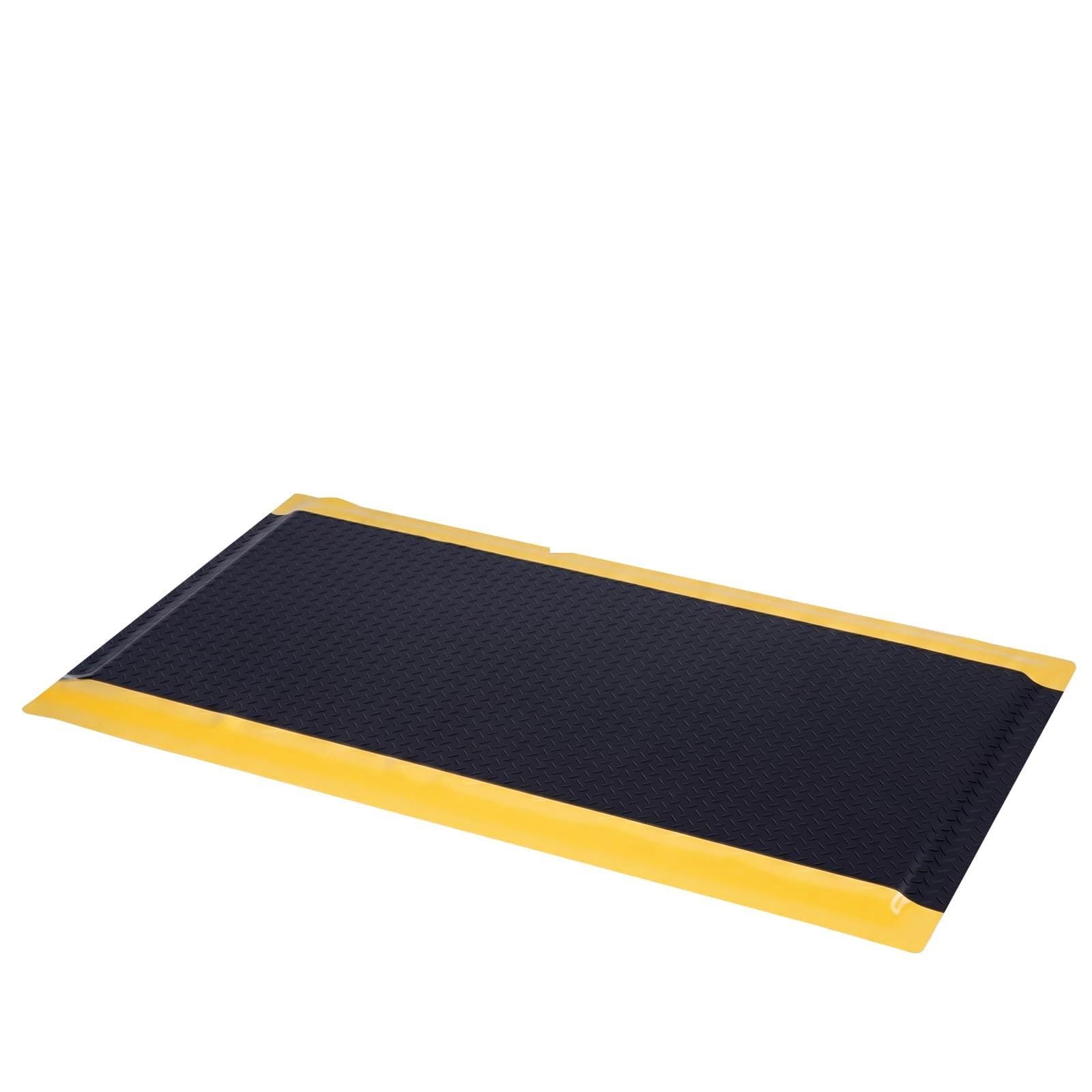 90 x 60cm Anti Ermüdungsmatte, 24mm Ermüdungshemmende Arbeitsmatte, antistatische Industriematte, rutschfeste PVC-Oberfläche&Gummiboden ergonomische Stehmatte für Werkstatt, Lager