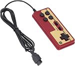 FC Host Handle Spare Game Controller, 8 Bit 9 Pins Wired Video Game Player Handle, Continuous Startup Wired Red White Game Console Handle, for Nostalgic Gaming Experiences