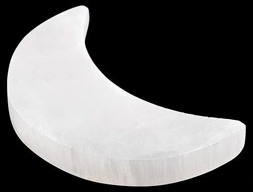 Placa de carga de selenita, cristal de selenita de luna de 4 pulgadas, extraída y fabricada en Marruecos, ideal para limpiar y recargar cristales y