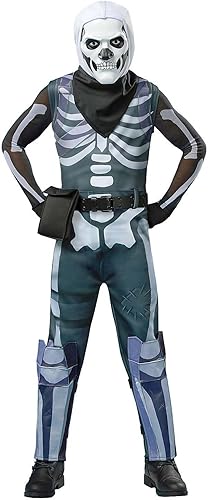 Spirit Halloween Fortnite - Disfraz de soldado de calavera para niños, con licencia oficial, cosplay de videojuegos, disfraz de grupo, overol