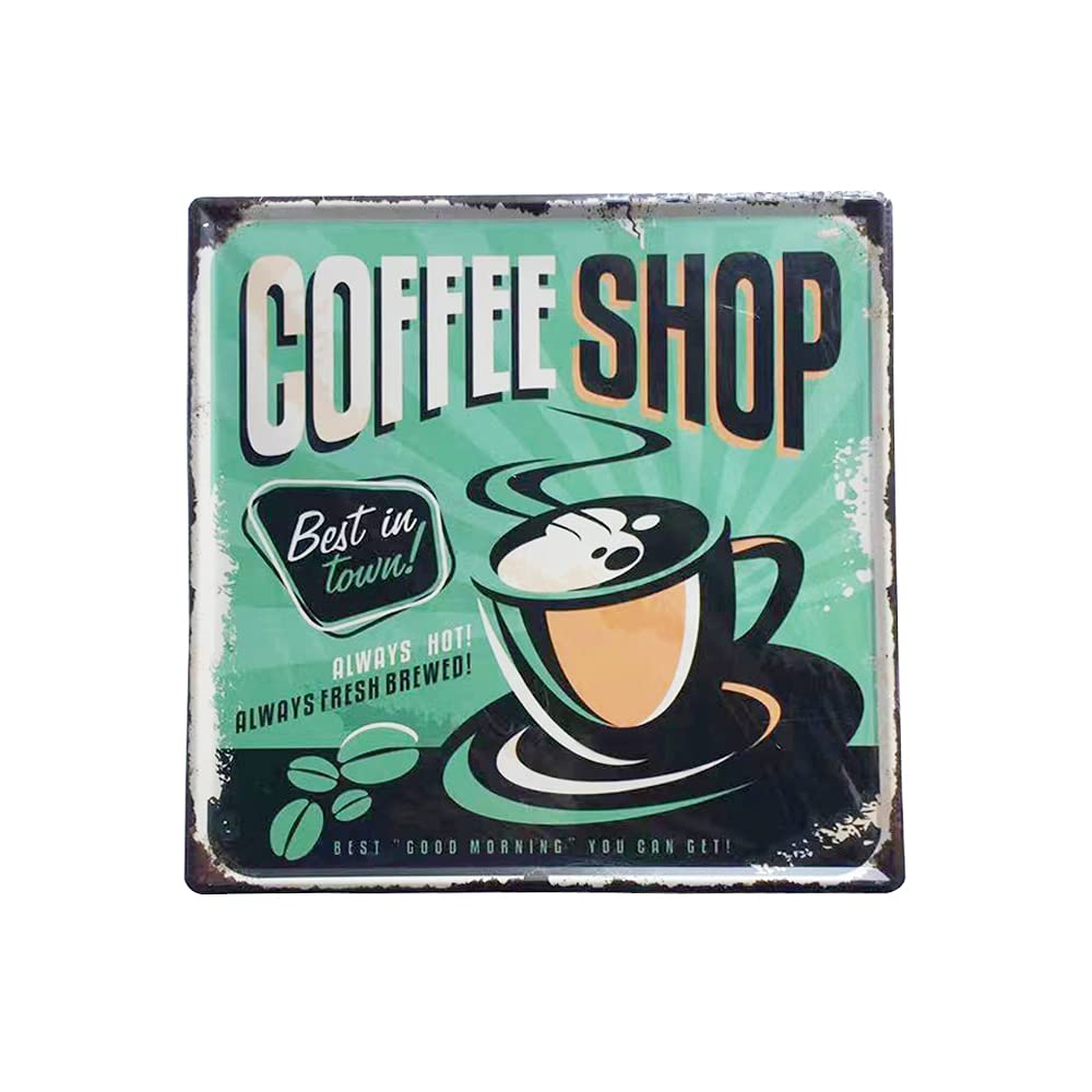 N / BMakeup Toy Tin Sign Metal Poster Plate Painted Modern Retro Design Coffee Menu Tin Metal Wall Art Signs, Cafe Office Restaurants Kitchen Coffee Corner Thick Tinplate Wall Decoration (Style-2)