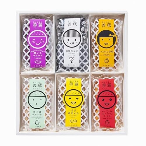 善蔵6種詰合せ(せんべい・豆菓子・芋菓子など全6種類 化粧箱)