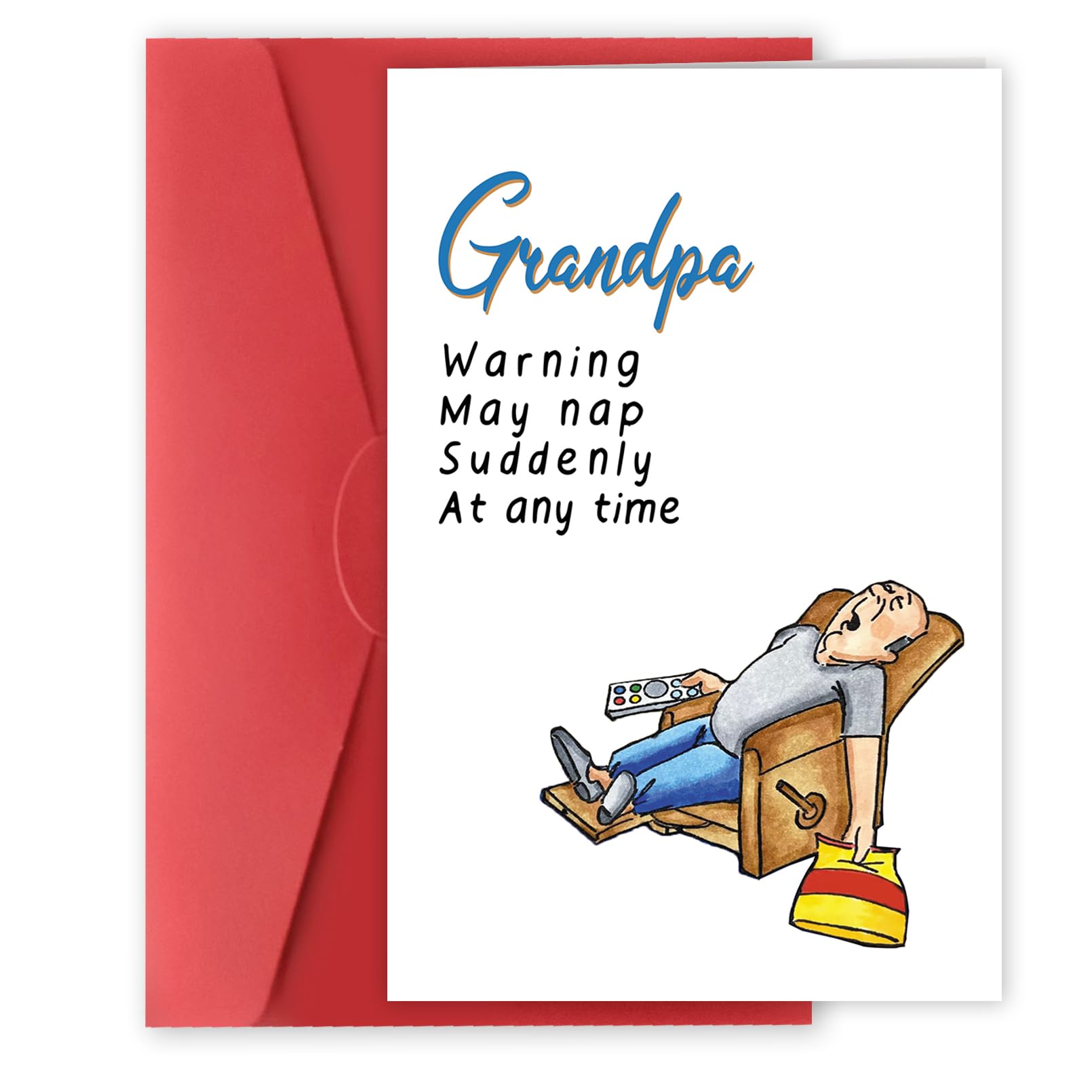 Bestmelo Funny Grandpa Fathers Day Card,Happy Father's Day Gifts for Grandpa Grandfather,8x5.3 Inches,Quick-Dry,Eco-Friendly