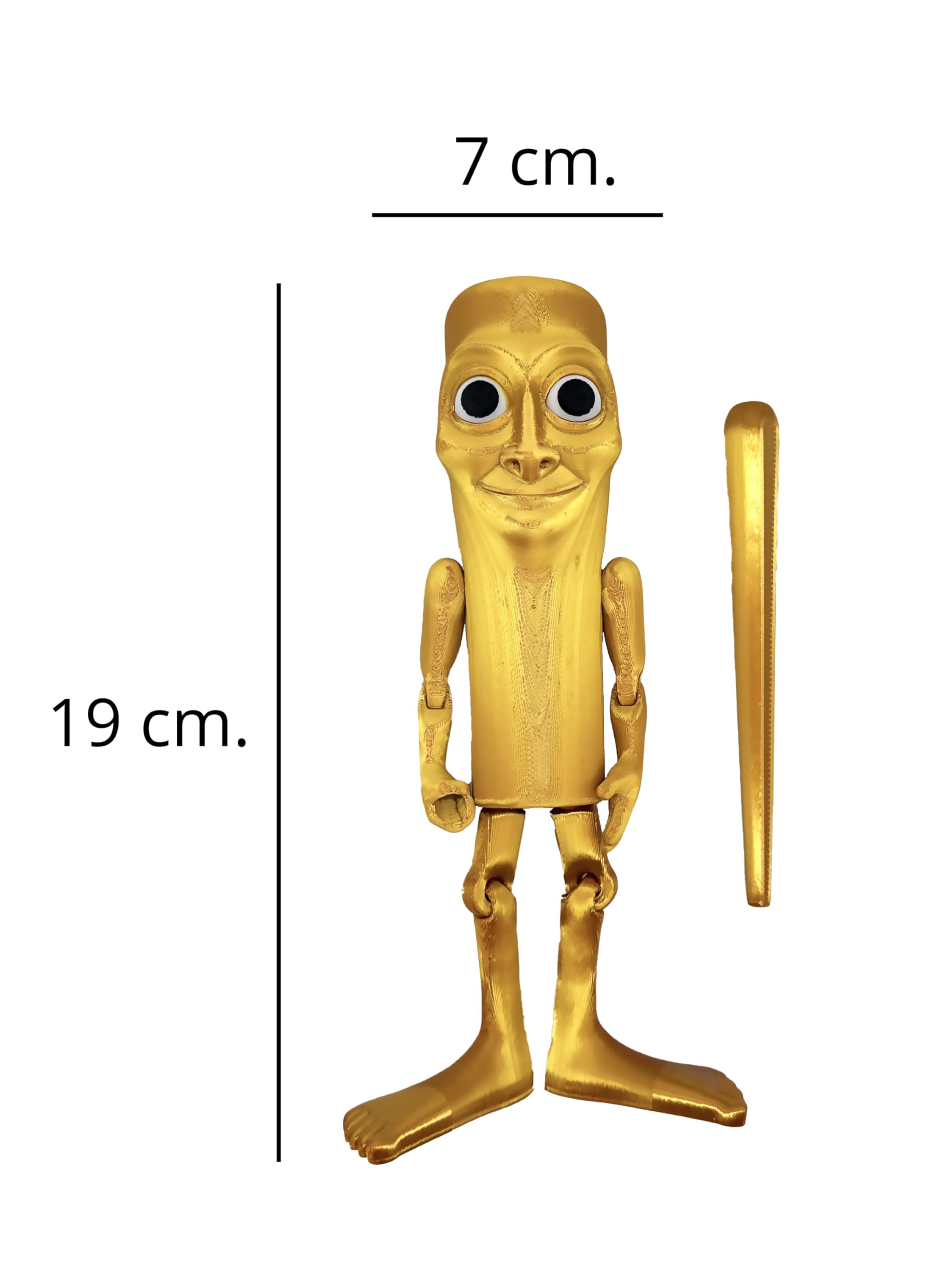 Tung Tung Tung Sahur Gold Edition, Articulated Figure XL Brainrot 19 cm, Official Collection Golden Doll - Image 3