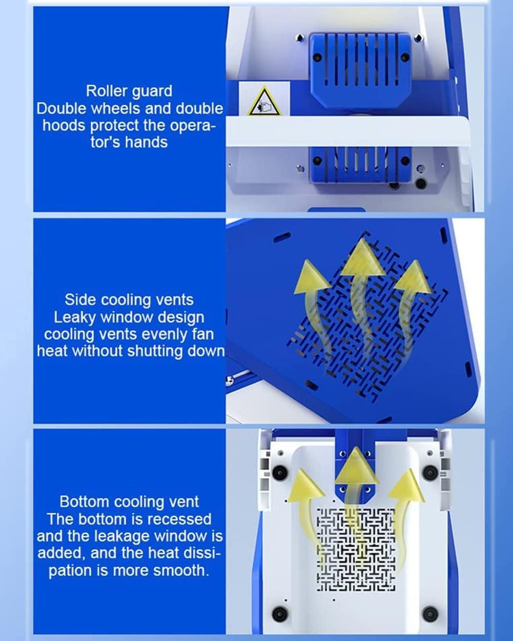 Sellador térmico automático de Bolsas de plástico de 300 W, máquina de Sellado Continuo automático con Espesor de Bolsa Ajustable, 2500 Bolsas/h para Herramienta automática de envasado de al