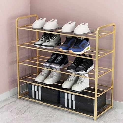 Miniatura 6 de Zapatero organizador de 5 niveles de metal para zapatos, estante de almacenamiento apilable de 24 pares independientes, organizador de calzado