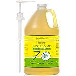Seven Minerals EWG Verified Castile Soap - 1 Gallon, No Palm Oil, Unscented Mild & Gentle Skin Cleaning, For Sensitive Skin, Baby Wash, Soothing, Non GMO & Vegan Formula with Organic Carrier Oils