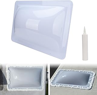 RV Skylight Outer Dome,18"x26" OD Universal Skylight Fits All Standard 14" x 22" Skylight Openings Replacement Travel Trailer RV Camper Truck Replace# SL1422W (White)