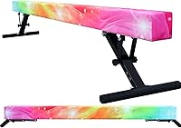 Vista 22 de Barra de equilibrio ajustable para niños, viga de gimnasia de 2.4 m con patas antideslizantes, viga de piso alto y bajo para todos los niveles