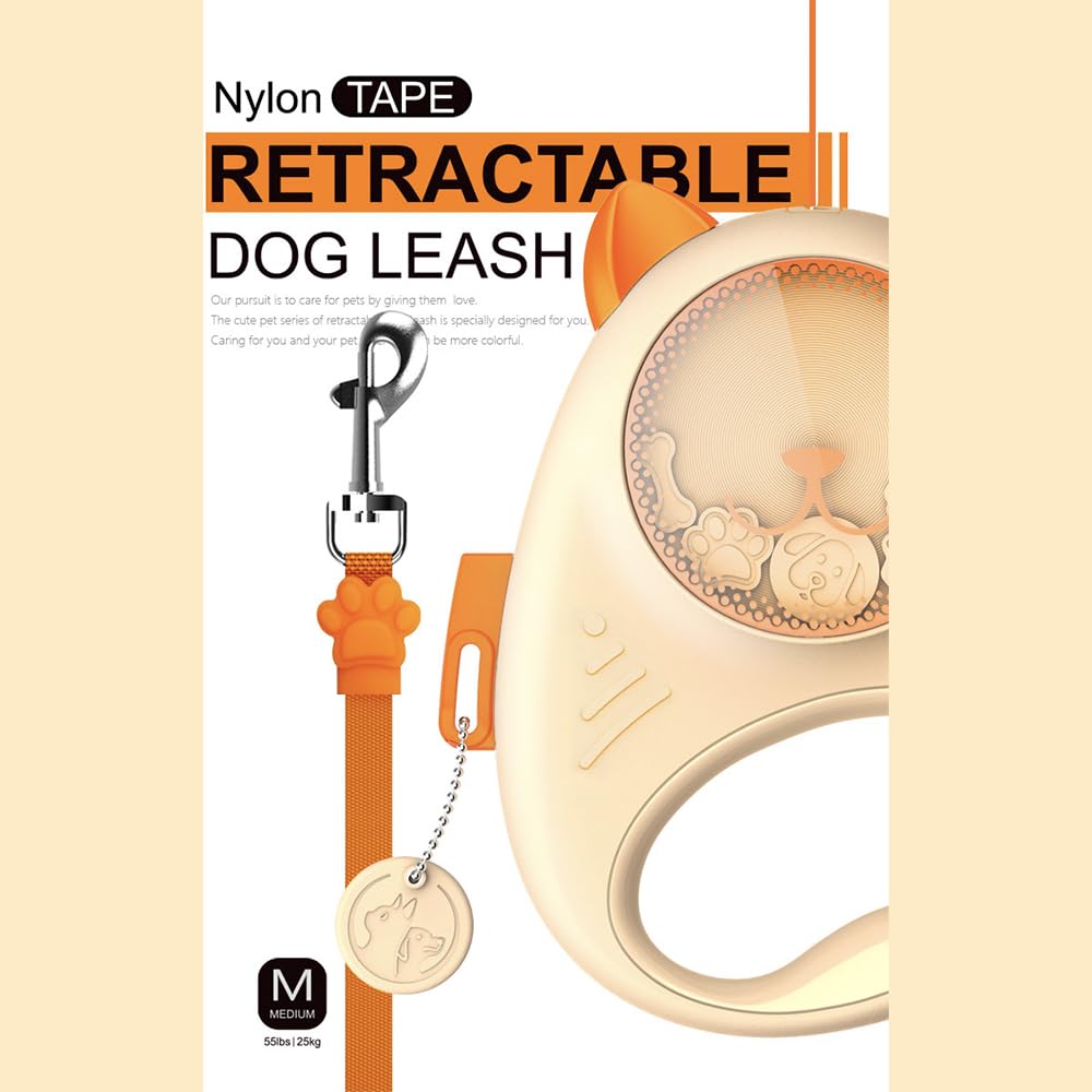Retractable Dog Leash, Orange, 13 ft / 4 m - Image 3