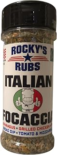 Rocky's Rubs Italian Focaccia Seasoning - Authentic Blend for Perfect Homemade Focaccia Bread