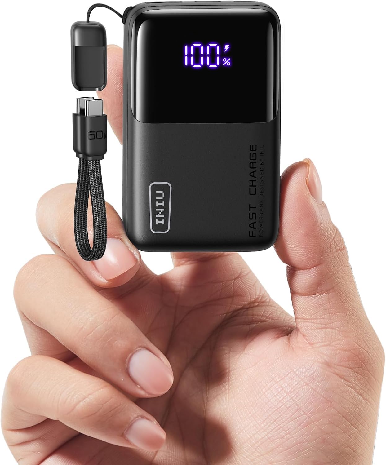 INIU Power Bank, Smallest 10000mAh Portable Charger, Mini 45W Fast Charging U...