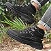 SFXLUCART New Men's Boots Fashion Outdoor Hiking Boots Waterproof Leather Men's Work Boot Non-slip Men Desert Ankle Boot Sneakers (Black,11)