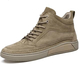 Men's Winter Boots Winter Shoes Men's Shoes High Sports Shoes Men's Casual Shoes Warm Boots for Men High Quality, Khaki No Fur, 45 EU