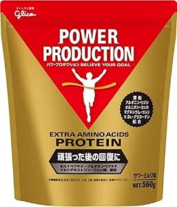 【栄養機能食品】江崎グリコ パワープロダクション エキストラ アミノアシッドプロテイン サワーミルク味 560g【使用目安 約14食分】頑張った後の回復に 亜鉛 アルギニン リジン オルニチン カンカ マグネシウム セレン ビタミンB6 グリコーゲン