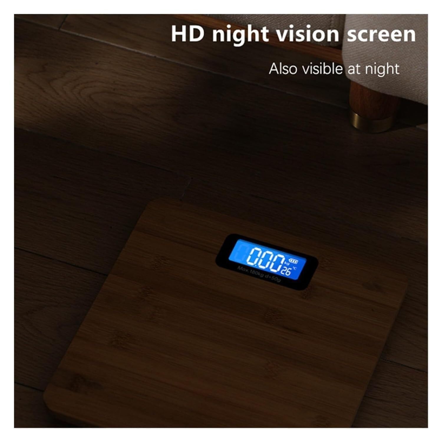 BáScula De BañO Báscula De Baño Digital Corporal Peso Madera Grasa Multifuncional Uso En Interiores