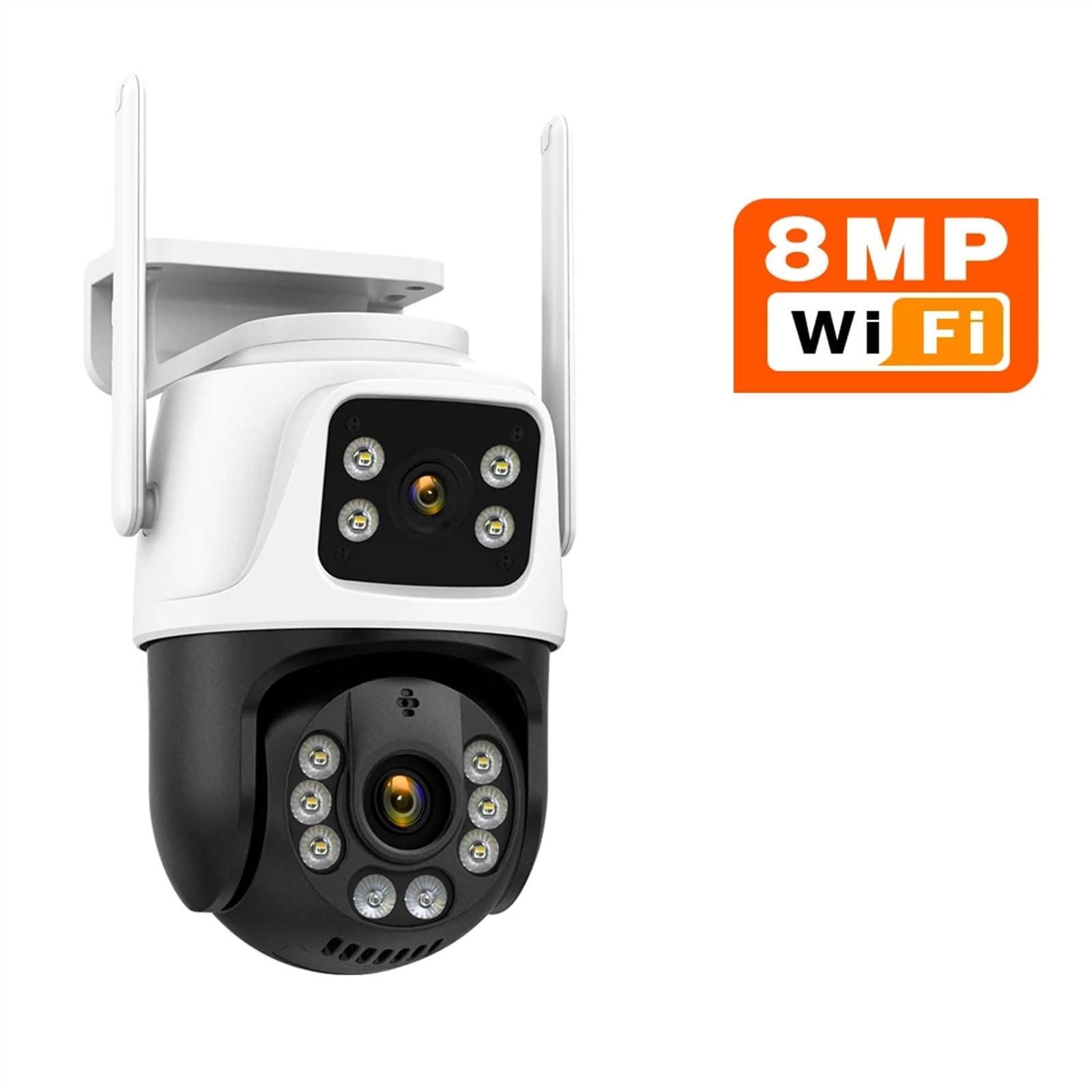 Kamera bezpieczeństwa zewnętrzna, Kamera Wi-Fi z podwójnym ekranem Wodoodporna ochrona Securiy 8MP 4K Bezprzewodowa kamera zewnętrzna do wykrywania ludzi Nadzór wideo Kamera bezpieczeństwa domowego Wi
