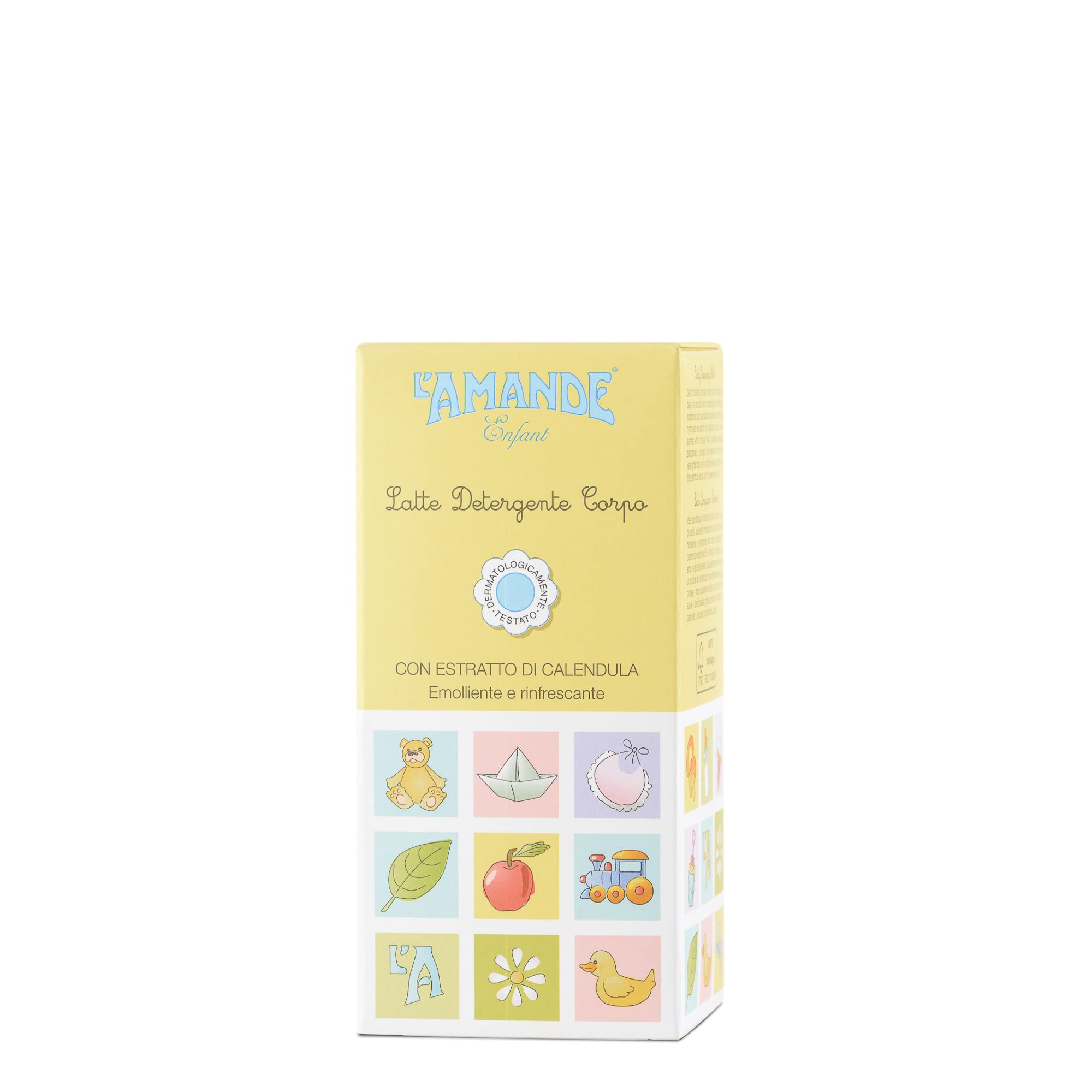 L'AMANDE Latte Detergente Neonato e Bambino Emolliente Lenitivo con Amido di Riso e Calendula 150 ml