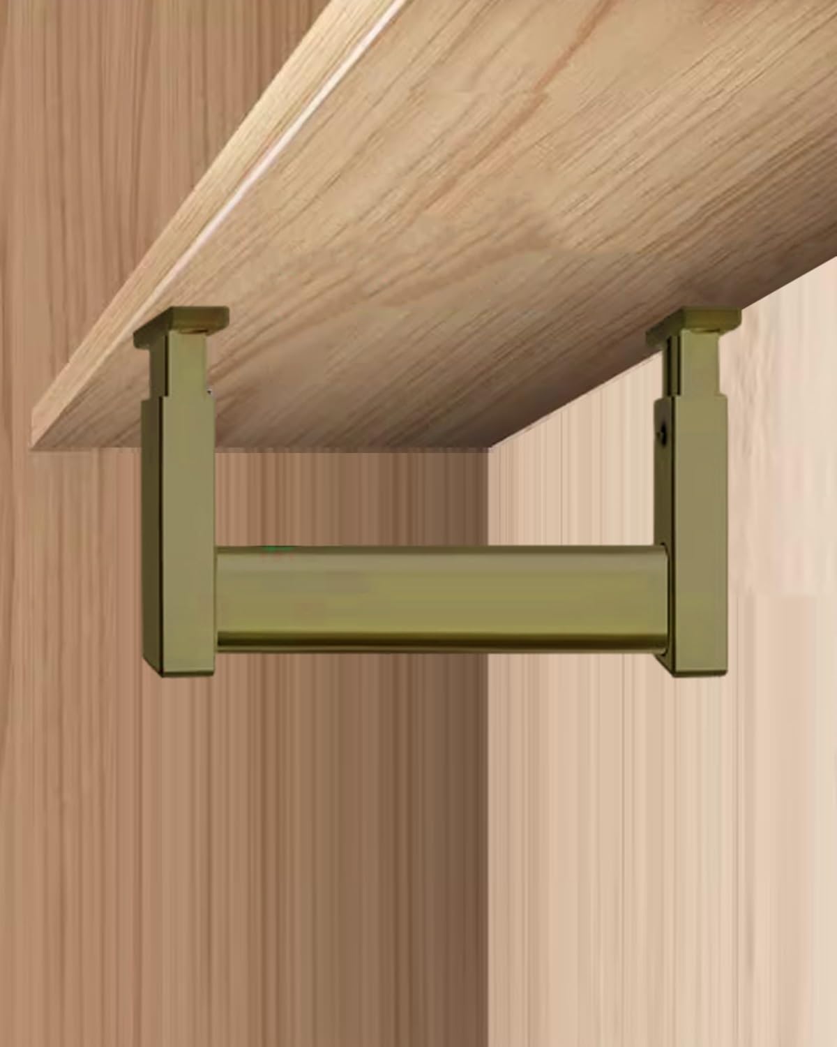 Verstellbare Schrankstange zum Aufhängen von Kleidung über dem Kleidungsständer unter-Schelf-Hügel für Home Office Hält bis zu 110 Pfund Kleiderschrank platzsparendes Design LWX