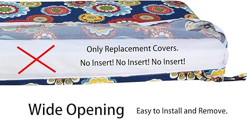 Miniatura 7 de Magpie Fabrics Funda de cojín para banco de patio, 45 x 18 x 3 pulgadas, resistente al agua, protección UV, muebles de exterior, funda de cojín de