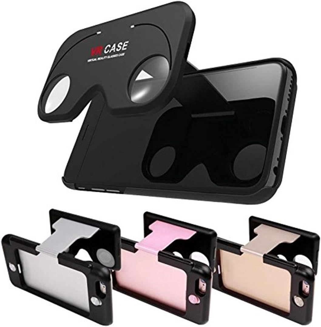 BAB 3D VR Glasses Virtual Reality Headset 3D VR Case Video Movie Game VR Box for iPhone 6 Plus/6s Plus (VR CASE GOLD 5.5")