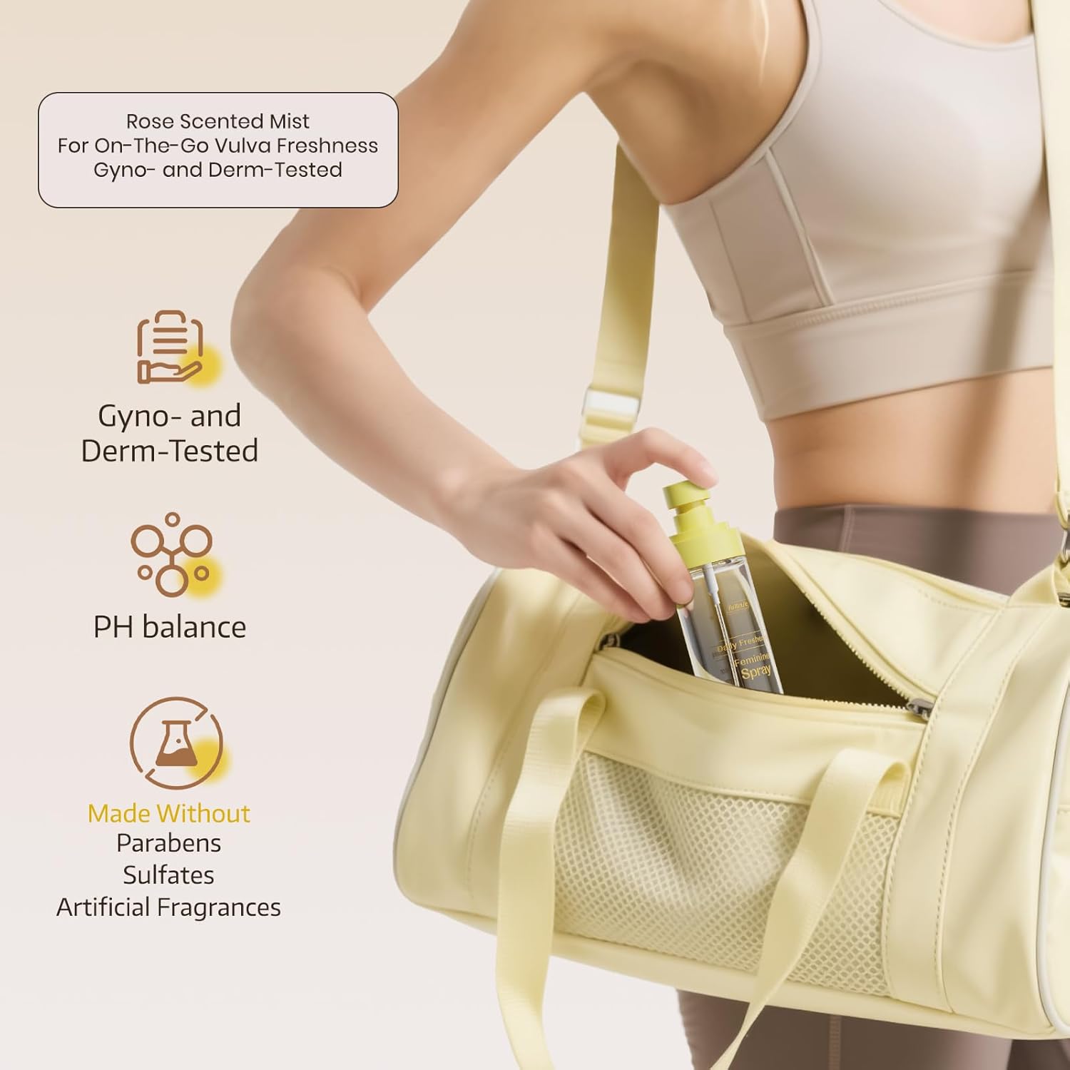 FuYanJie Feminine Spray for Women - pH Balanced Rinse-Free Deodorant with Witch Hazel, Gynecologist-Tested for Odor Control, Travel Size 2.7 fl oz, On-The-Go Freshness - Image 2