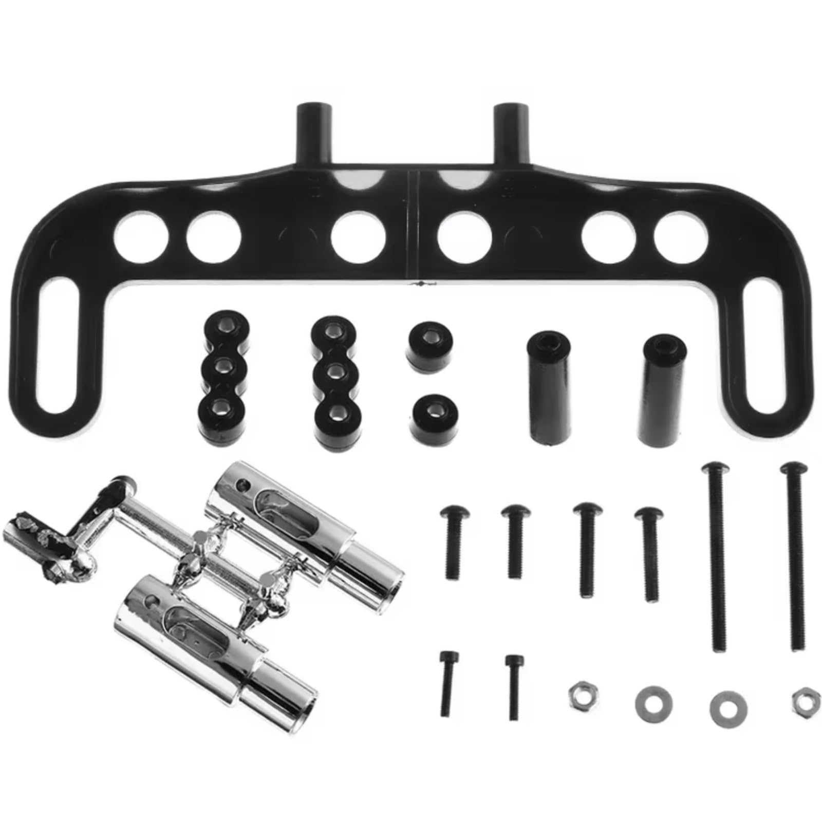 for 1/10 RC Drift Car Accessories Parts for Racing Car Exhaust Pipe License Plate Frame Set for Silver Black RC Upgrade Accessories