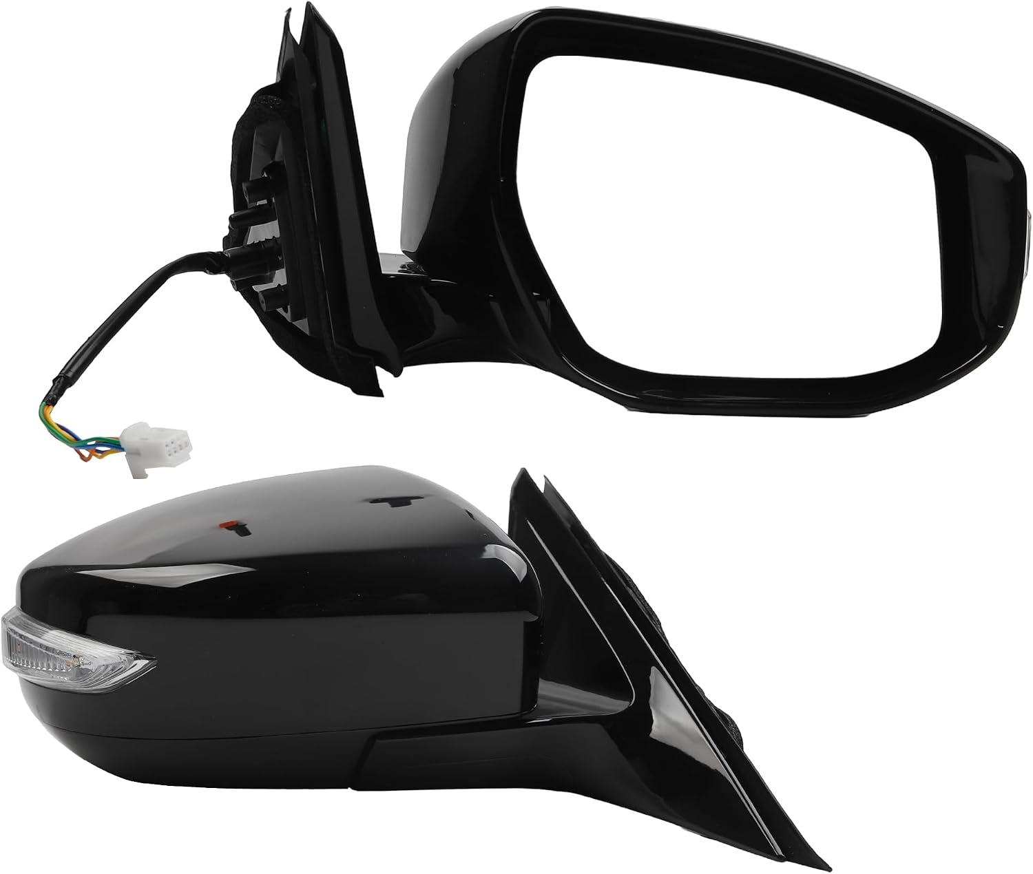 Dasbecan Right Passenger Side Door Mirror Compatible with Nissan Altima 2013-2018 Heated with Turn Signal Indicator Power Glass Manual Folding Replaces 963013TH3A Black 6Pins