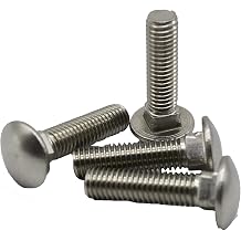 10pc Stainless Steel Carriage Bolt 3/8"-16 Coarse Thread x 2-1/4" Length by SANTIE