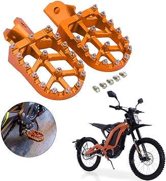 CHANGCHENG Dirt Bike Pegs دراجة نارية مسامير القدم مساند القدم CNC ل Sur Ron Light Bee S / X Segway X260 X160 CRF150F 2003-2019 CRF230F 2003-2019 Orange