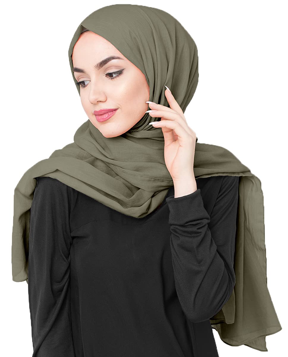 InEssence New Cotton Voile Scarf Ladies Wrap Large Hijab-image-45