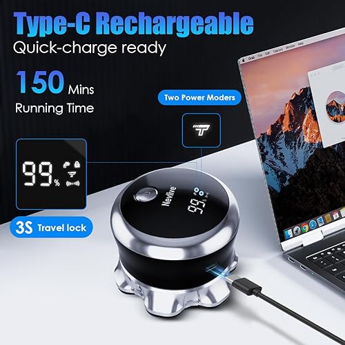 Miniatura 3 de Afeitadoras de cabeza para hombres calvos - Afeitadoras de cabeza calva para hombres, cuchillas giratorias 7D, maquinilla de afeitar eléctrica,