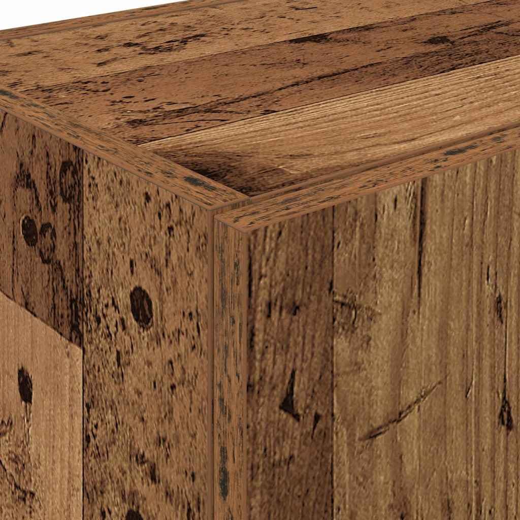 vidaXL Buffet de Cuisine avec Porte 2 pcs Bois Ancien 60 x 50 x 180 cm, Rangement spacieux, Buffet rectangulaire Moderne, Organisateur Chic pour la Salle à Manger, Meuble Efficace