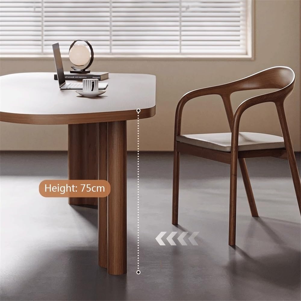 Table Bureau à domicile minimaliste moderne en bois massif irrégulier(L)