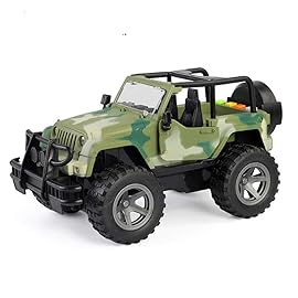 UXRPTU Car Toy 1:16 Off-Road Military Fighter Friction Powered Toy Vehicle with Fun Lights and Sounds