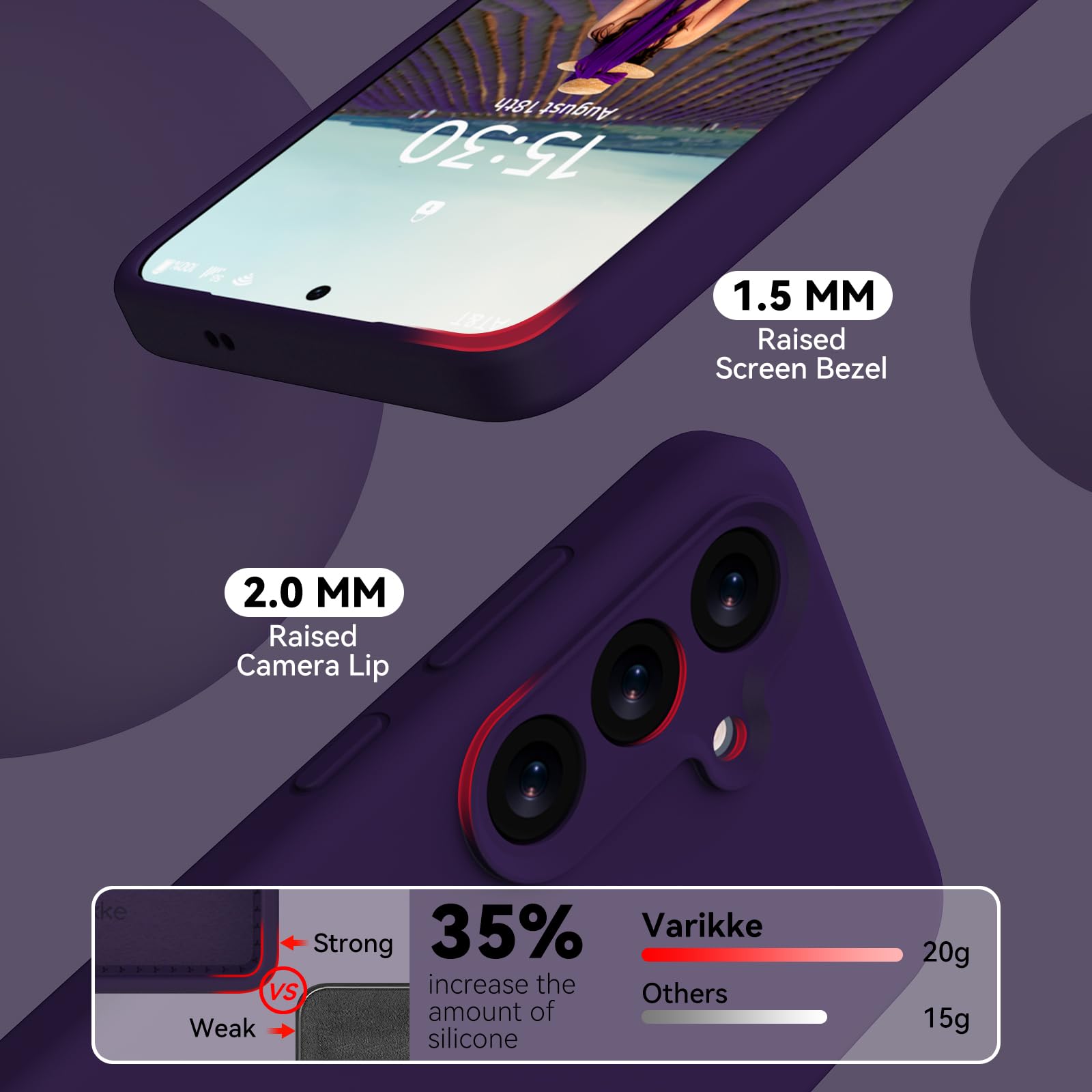Varikke Funda Compatible con Samsung Galaxy S25, Silicona líquida Mejorada [protección de cámara] [Forro de Microfibra antiarañazos] Funda Protectora de Cuerpo Completo de Goma de Gel Suave al Tacto,