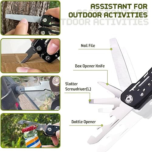Miniatura 7 de Alicates multiherramienta 14 en 1 que dan un silbato como regalo, alicates de bolsillo profesionales de esposa, hija a padre, novio, esposo en