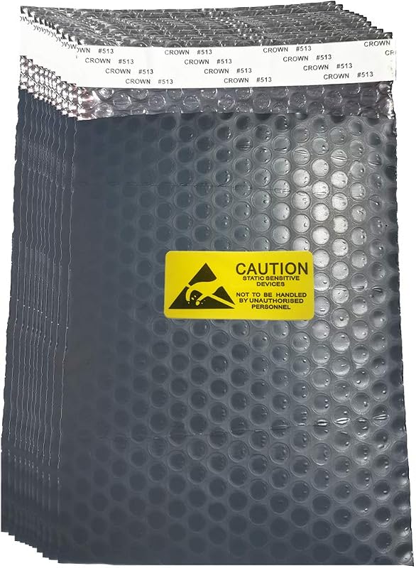25pcs 6.3x8.2in/16x21cm AntiStatic Bubble Bags, Static Shielding Bag for Hard Drive SSD HDD or Sensitive Electronic Components