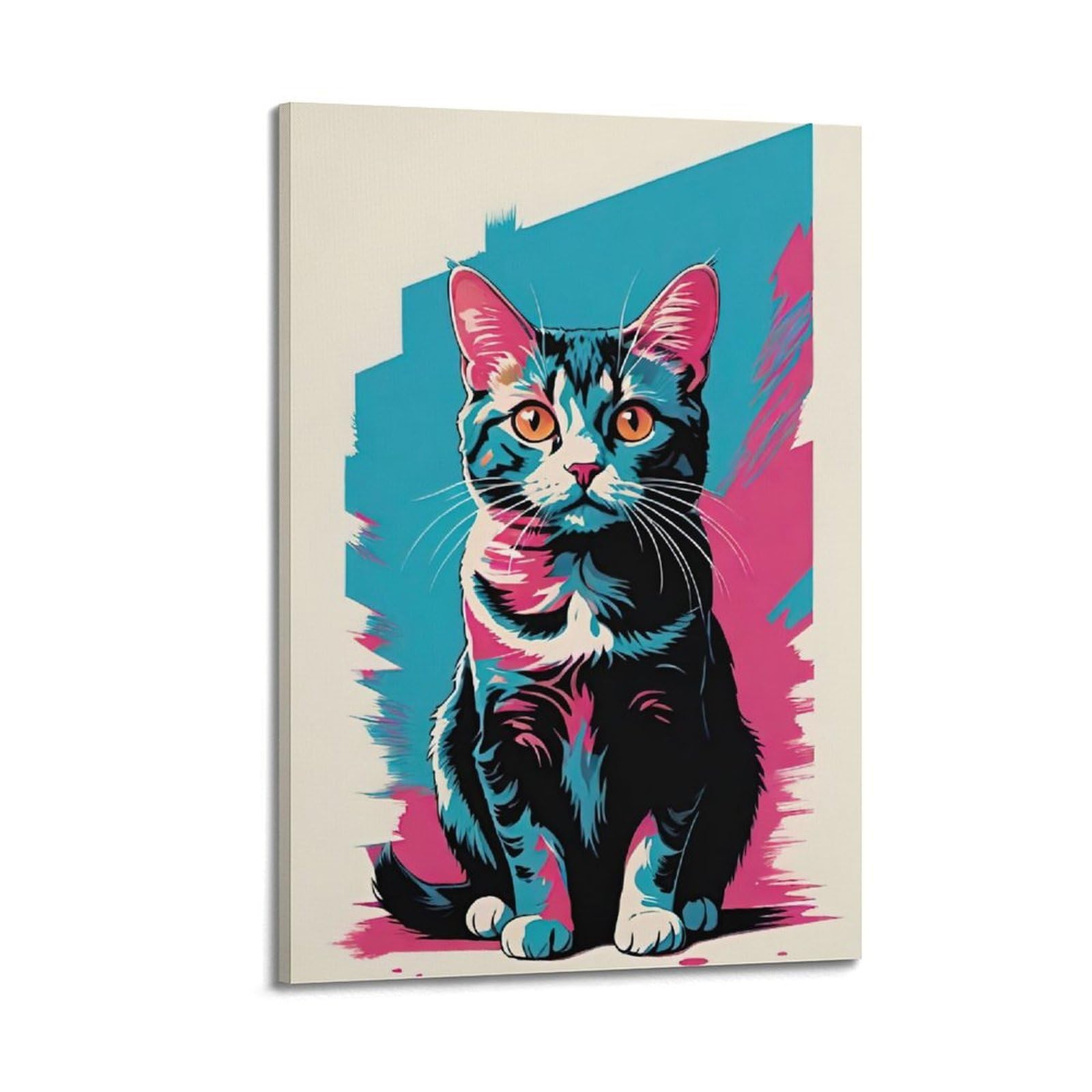 WPHSFX Animal Artwork Poster Lonely Kittens Poster Decorative Painting Canvas Wall Posters And Art Picture Print Modern Family Bedroom Decor Posters 20x30inch(50x75cm)