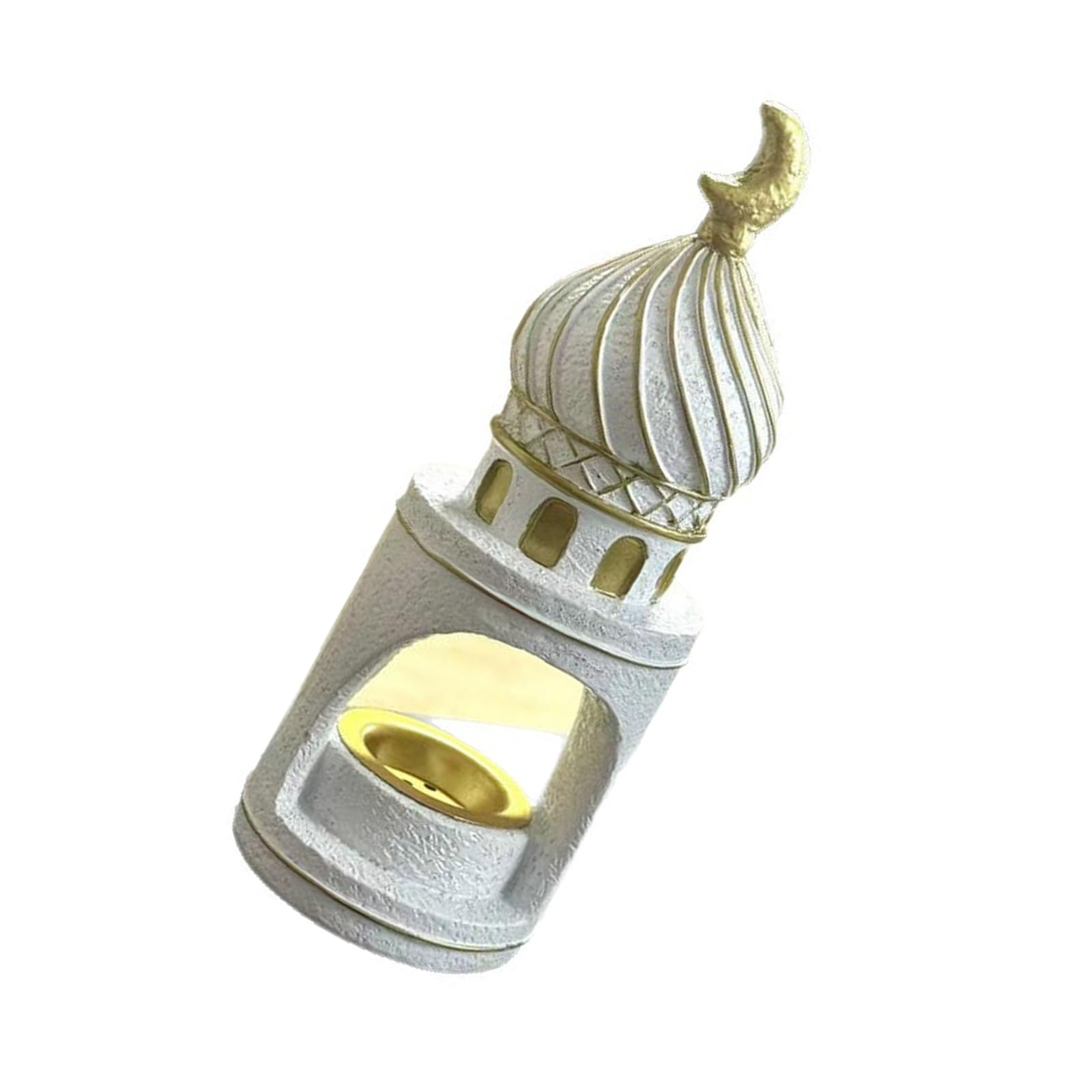 carotoe Artistic Cultural Resin Mosque Tower for Eid Home Decor Festivals Eid Ramadans Incenses Holder