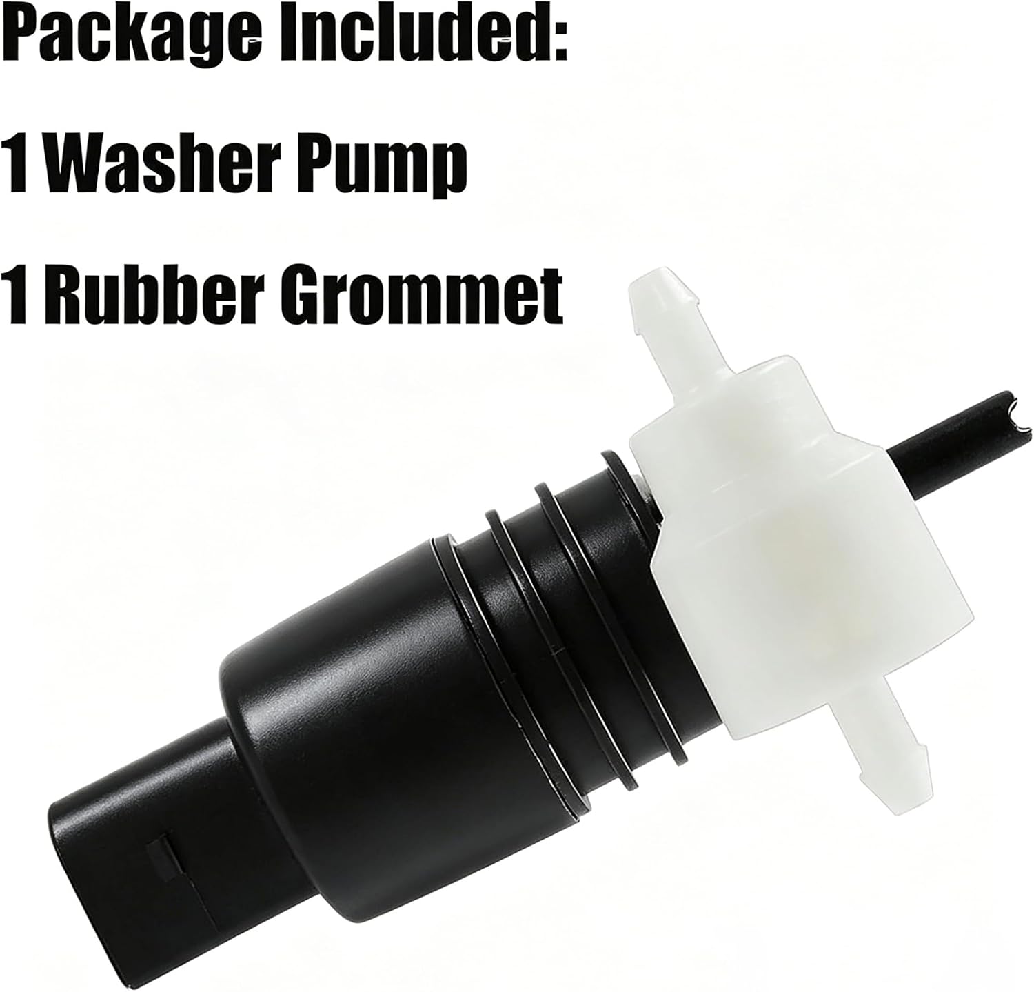 HiSport 11-613 Windshield Washer Pump - Wiper Washer Fluid Pump Compatible with Jeep Dodge Chrysler Volkswagen Audi BMW Chevrolet Ford 1998-2021
