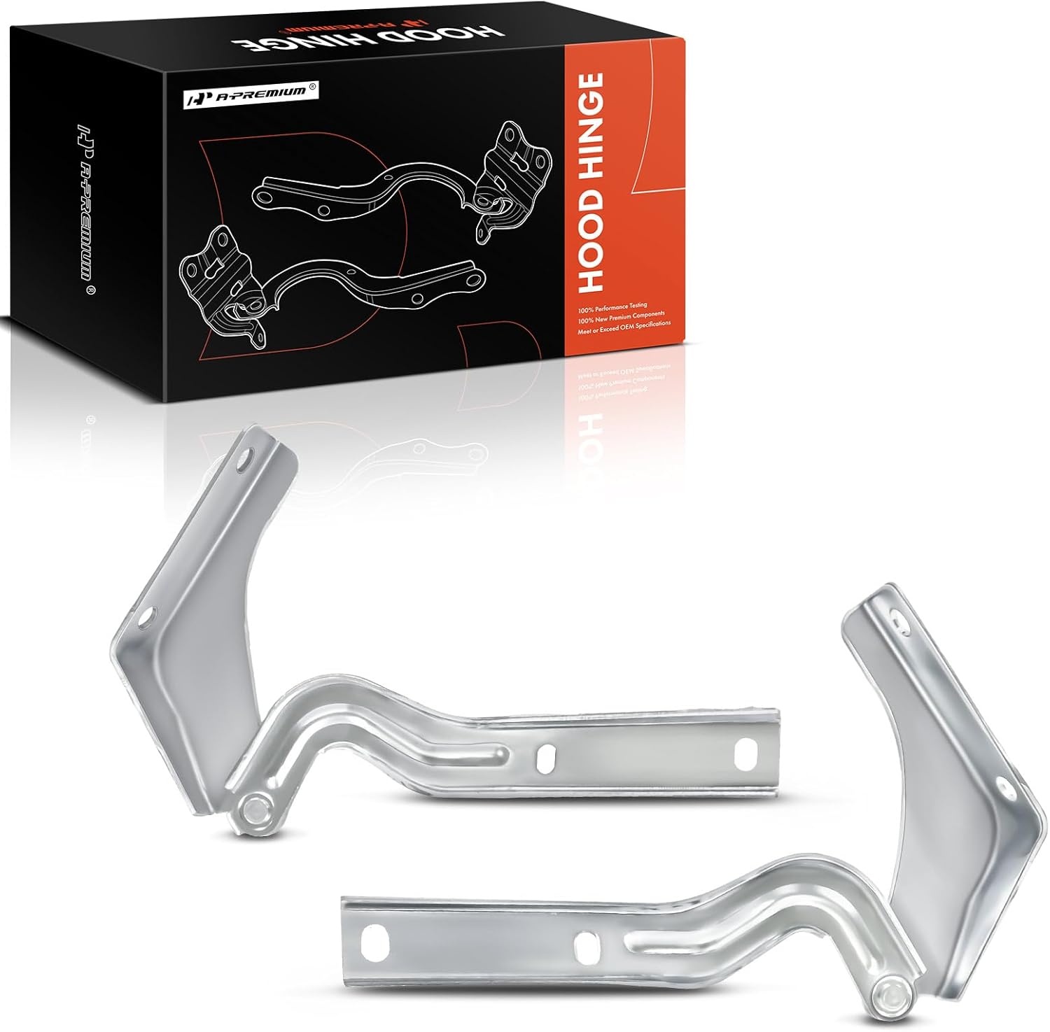 A-Premium Driver and Passenger Hood Hinges Compatible with Volkswagen Passat 2012 2013 2014 2015, Set of 2 Front Left and Right Side Hood Hinges